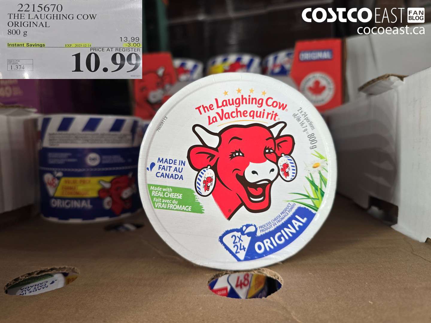 2215670 THE LAUGHING COW ORIGINAL 800 G ($3.00 INSTANT SAVINGS EXPIRES ON 2025-12-14) $10.89