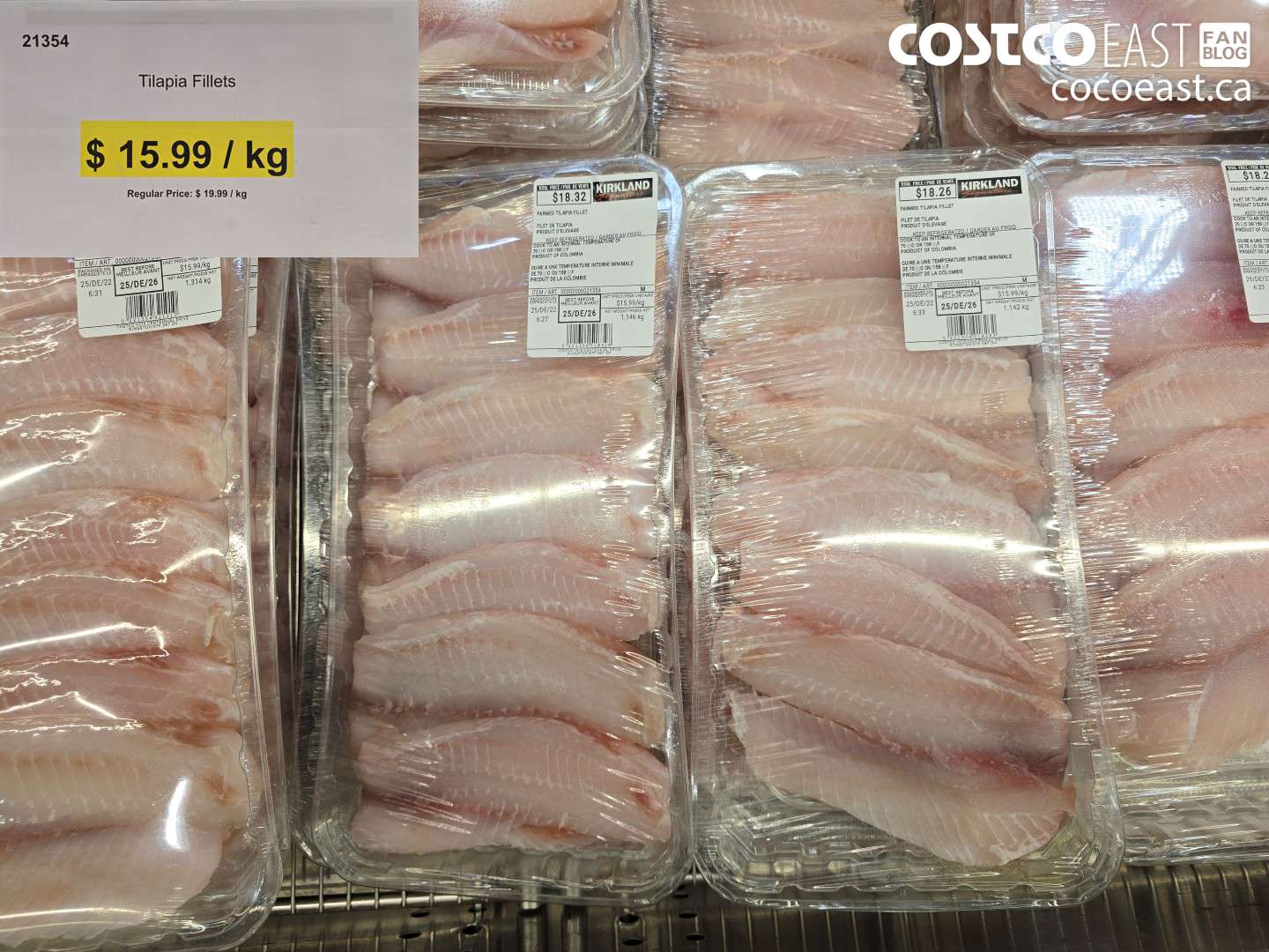 21354 TILAPIA FILLETS ***DISCOUNT PER KG*** ($4.00 INSTANT SAVINGS)