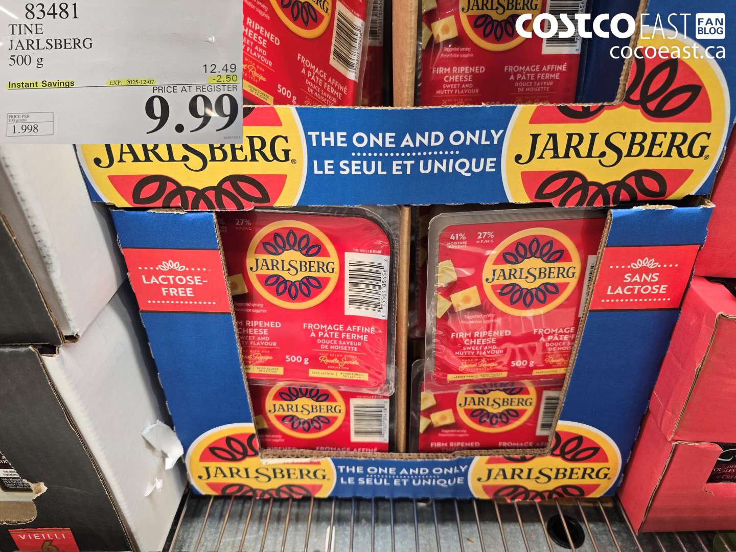 83481 TINE JARLSBERG 500G ($2.50 INSTANT SAVINGS EXPIRES ON 2025-12-07) $9.99