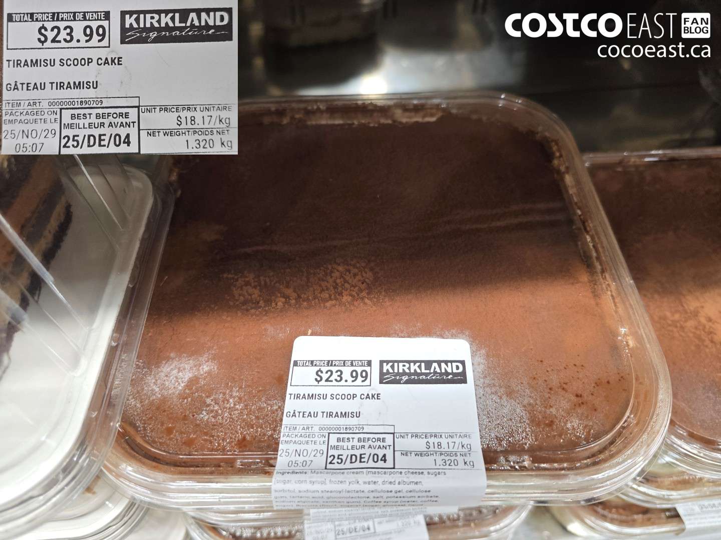 1890709 TIRAMISU SCOOP CAKE $23.99