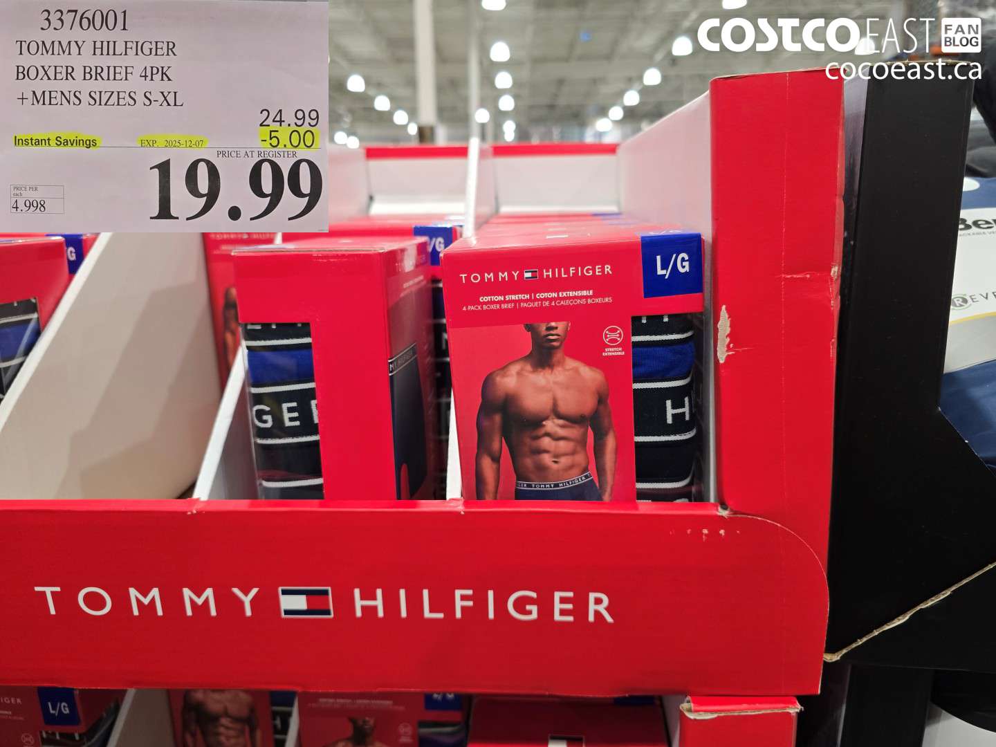 3376001 TOMMY HILFIGER BOXER BRIEF 4PK + MENS SIZES S-XL ($5.00 INSTANT SAVINGS EXPIRES ON 2025-12-07) $19.99