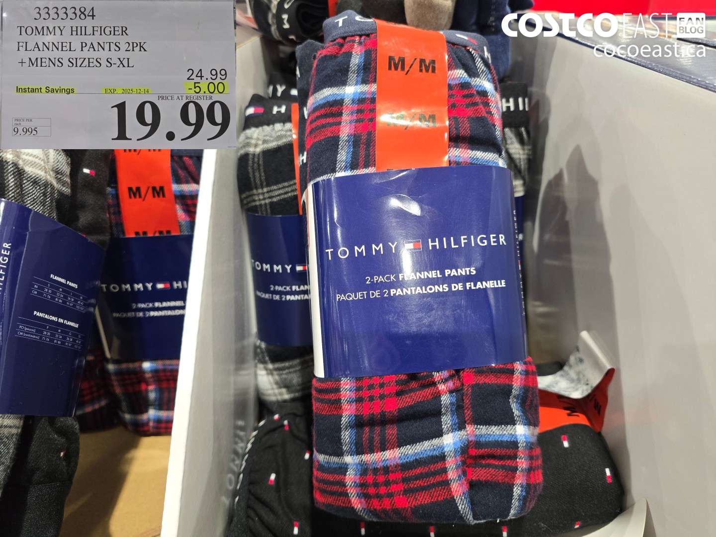 3333384 TOMMY HILFIGER FLANNEL PANT 2PK + MENS SIZES S-XL ($5.00 INSTANT SAVINGS EXPIRES ON 2023-12-14) $19.99