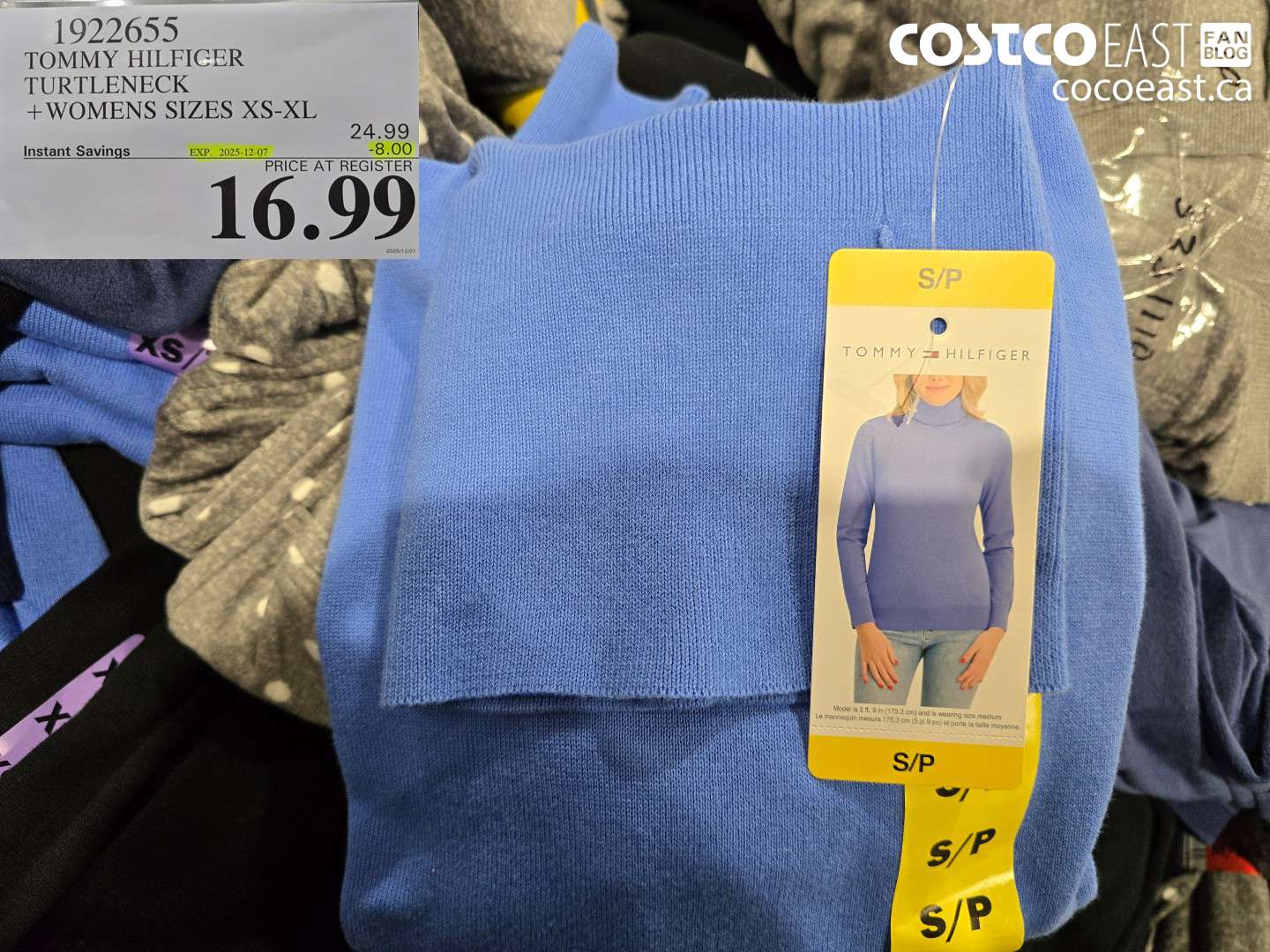 1922655 TOMMY HILFIGER TURTLENECK +WOMENS SIZES XS-XL ($8.00 INSTANT SAVINGS EXPIRES ON 2025-12-07) $16.99