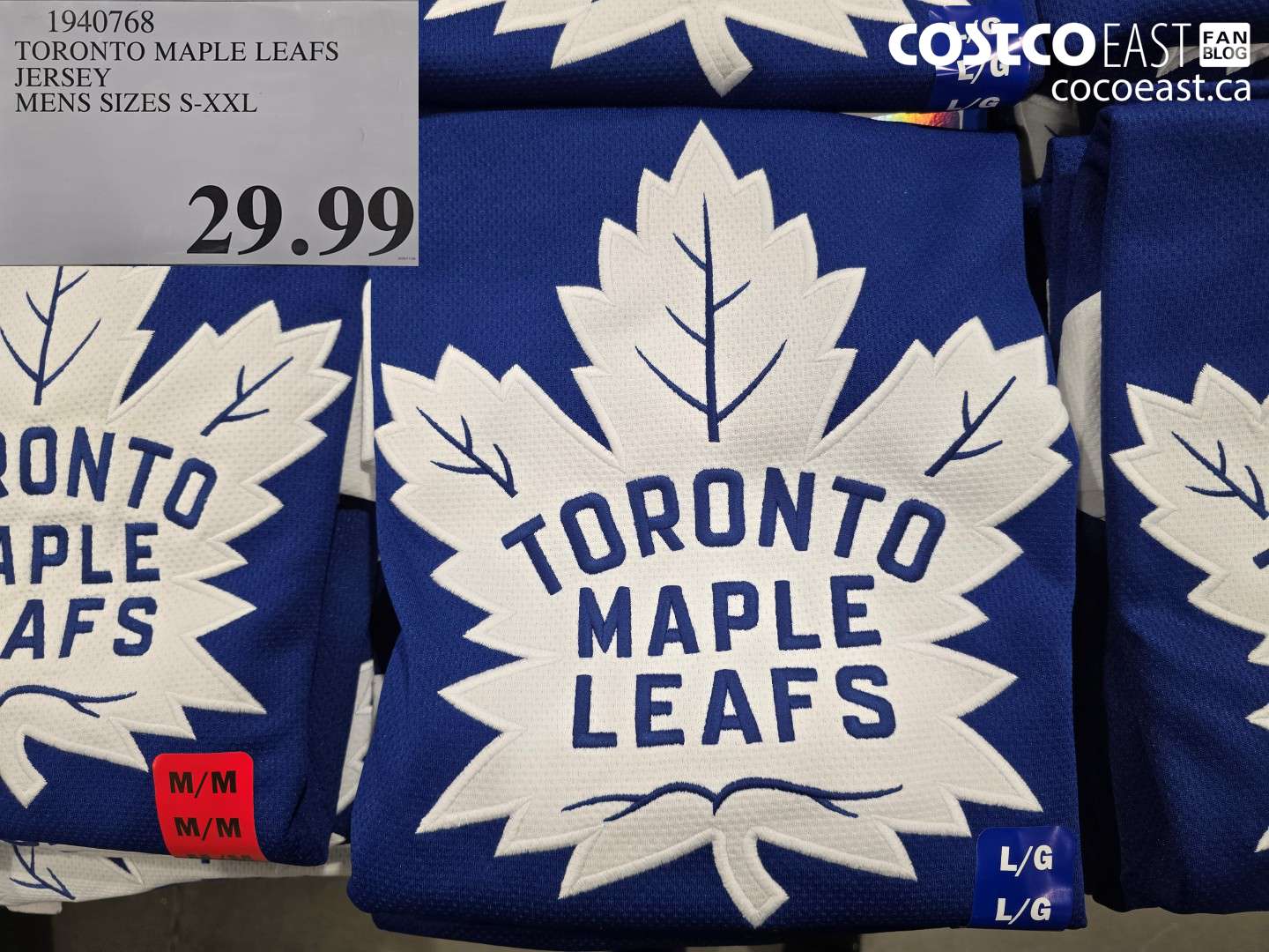 1940768 TORONTO MAPLE LEAFS JERSEY MENS SIZES S-XXL $29.99