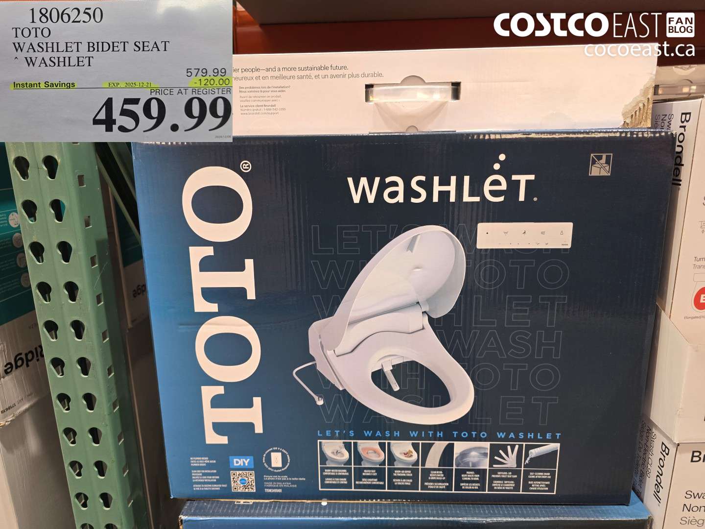 1806250 TOTO WASHLET BIDET SEAT WASHLET ($120.00 INSTANT SAVINGS EXPIRES ON 2025-12-21) $459.99