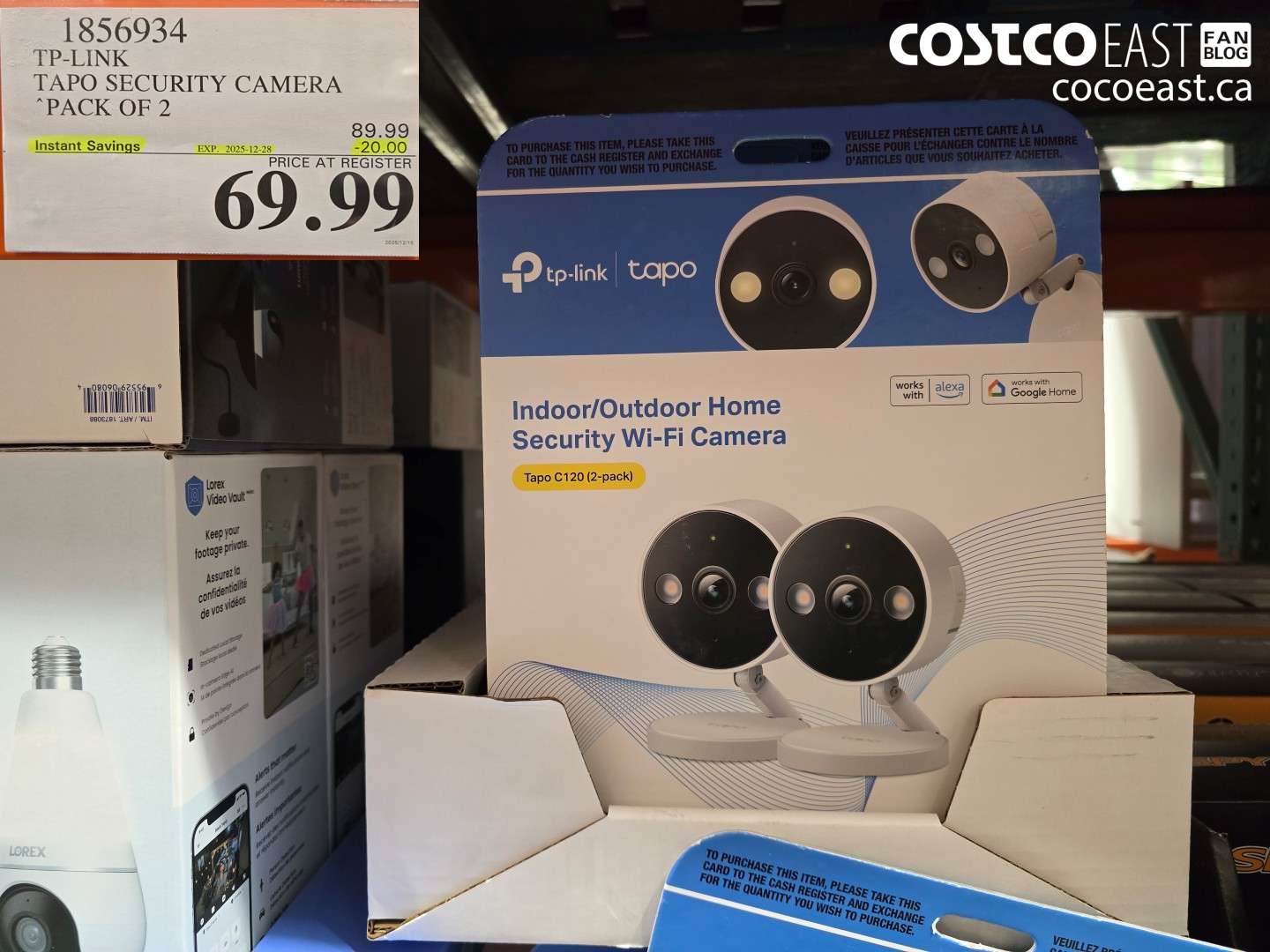 1856934 TP-LINK TAPO SECURITY CAMERA PACK OF 2 ($20.00 INSTANT SAVINGS EXPIRES ON 2025-12-28) $69.99