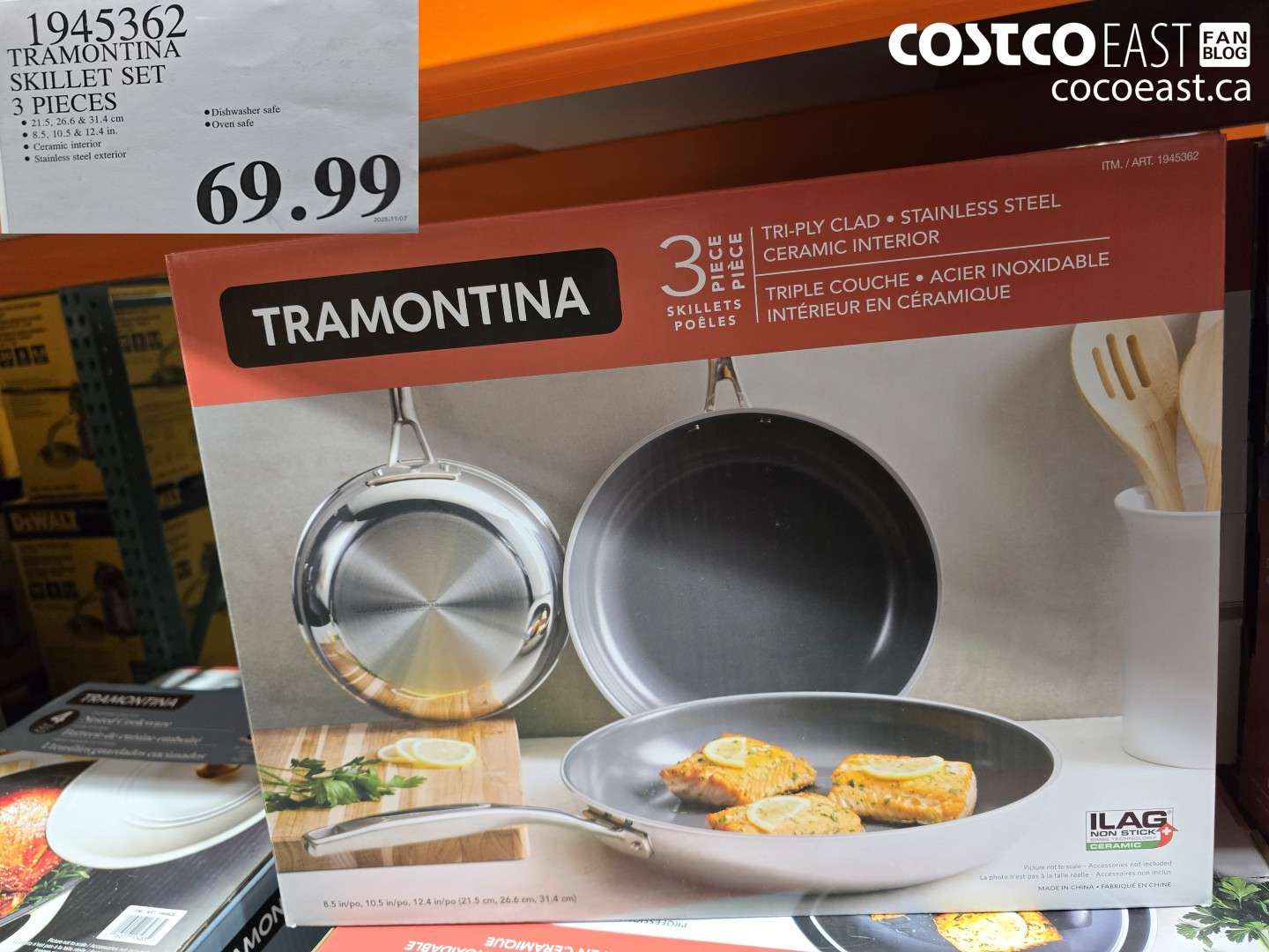 1945362 TRAMONTINA SKILLET SET 3 PIECES $69.99