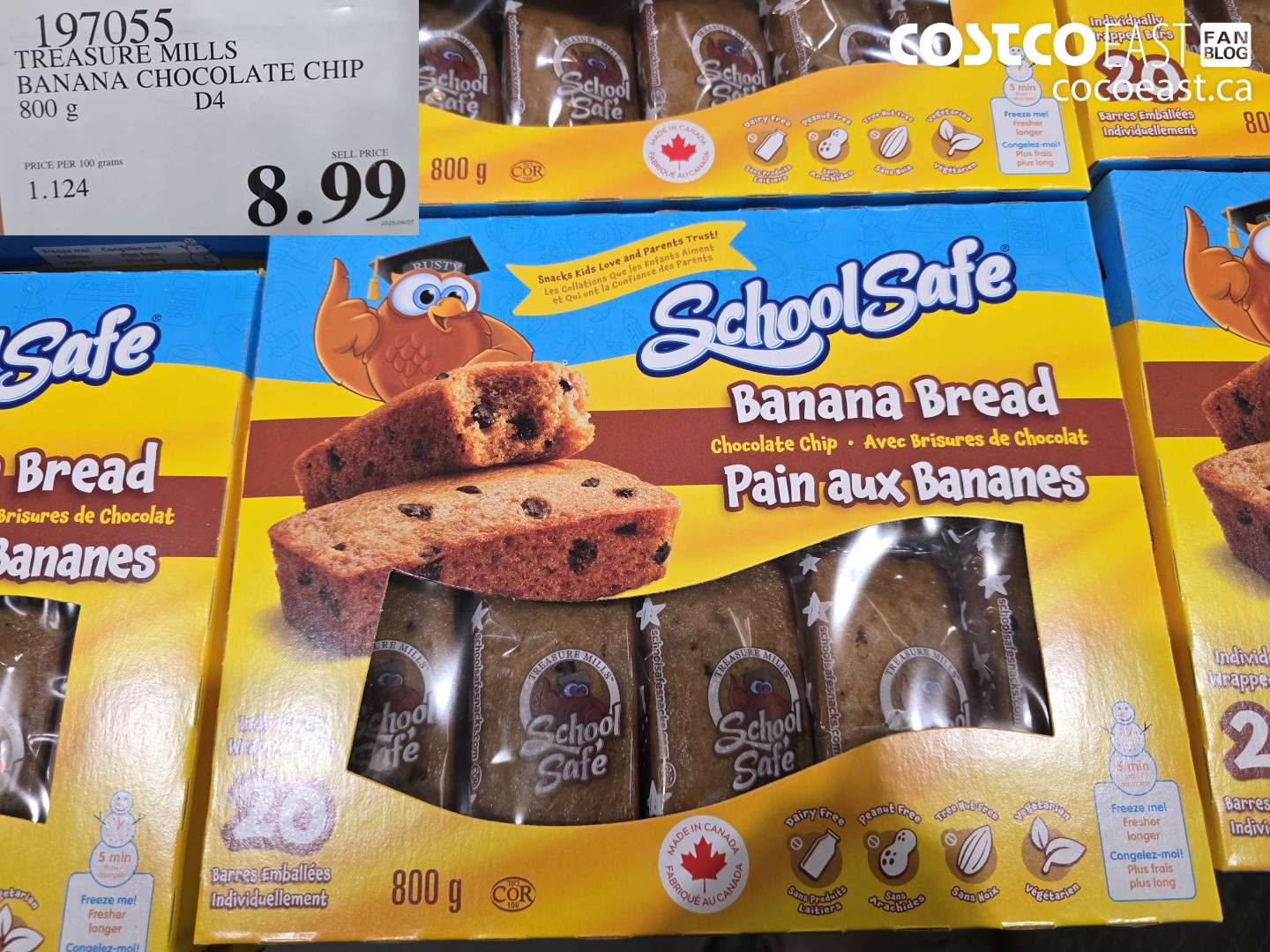 197055 TREASURE MILLS BANANA CHOCOLATE CHIP 800 g $8.99