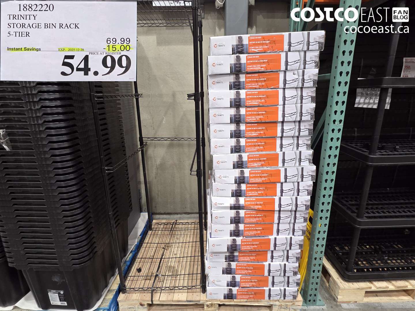 1882220 TRINITY STORAGE BIN RACK 5-TIER ($15.00 INSTANT SAVINGS EXPIRES ON 2025-12-28) $54.99