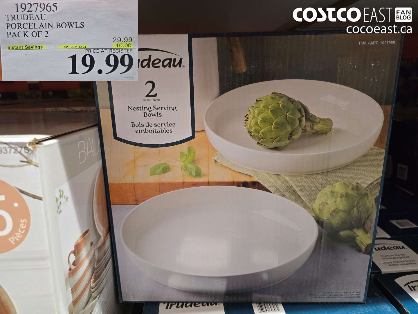 1927965 TRUDEAU PORCELAIN BOWLS PACK OF 2 ($10.00 INSTANT SAVINGS EXPIRES ON 2025-12-21) $19.99