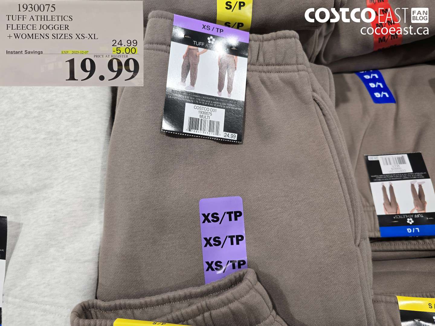 1930075 TUFF ATHLETICS FLEECE JOGGER +WOMENS SIZES XS-XL ($5.00 INSTANT SAVINGS EXPIRES ON 2025-12-07) $19.99