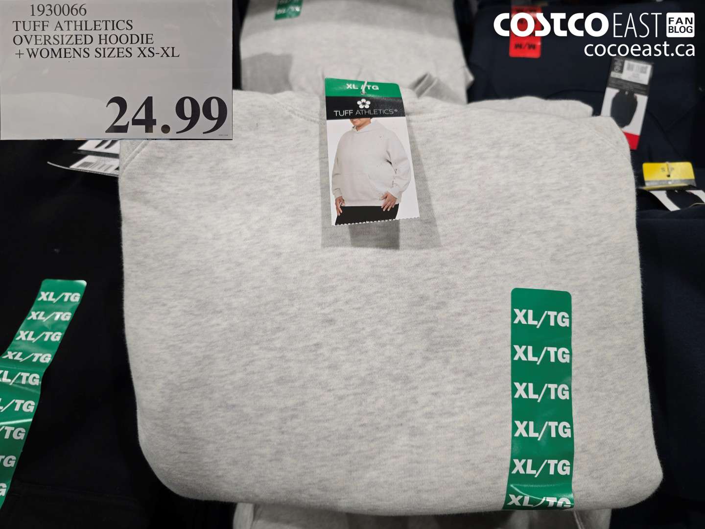 1930066 TUFF ATHLETICS OVERSIZED HOODIE + WOMENS SIZES XS-XL $24.99