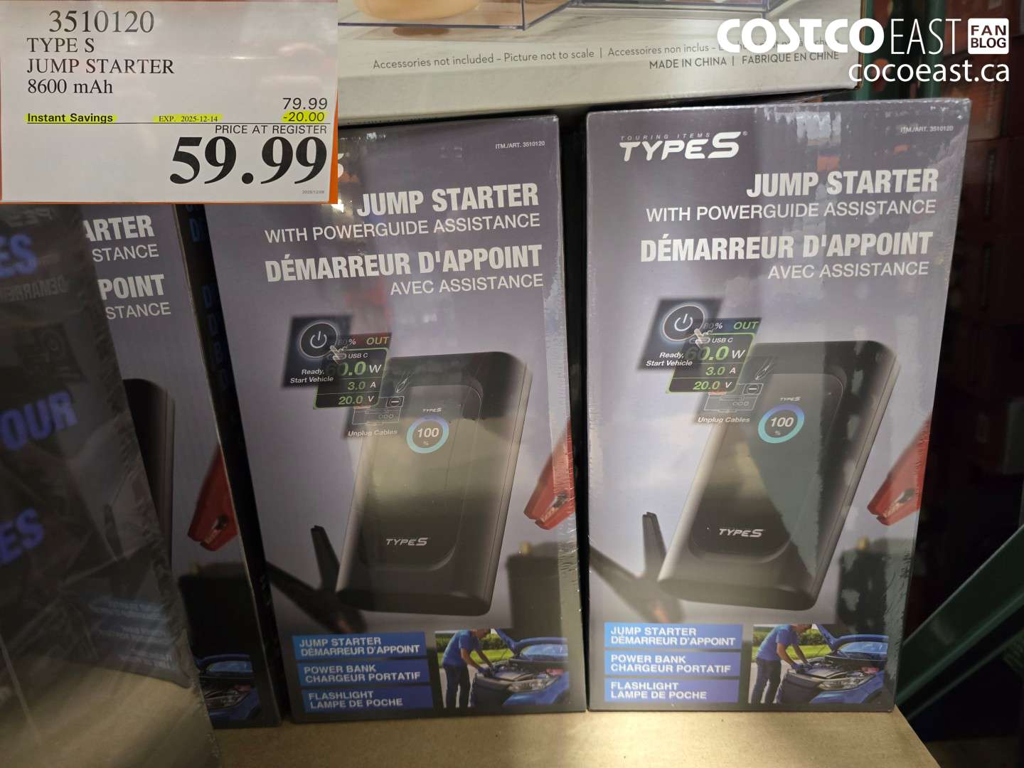 3510120 TYPE S JUMP STARTER 8600 mAh ($20.00 INSTANT SAVINGS EXPIRES ON 2025-12-14) $59.99