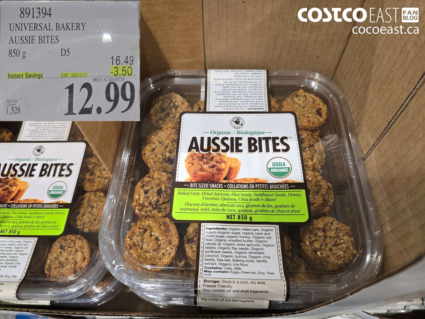 891394 UNIVERSAL BAKERY AUSSIE BITES 850 G ($3.50 INSTANT SAVINGS EXPIRES ON 2025-12-21) $12.99