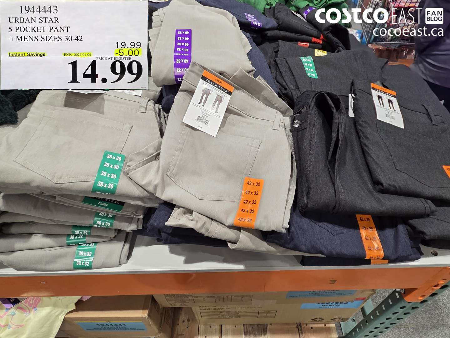 1944443 URBAN STAR 5 POCKET PANT +MENS SIZES 30-42 ($5.00 INSTANT SAVINGS EXPIRES ON 2026-01-04) $14.99