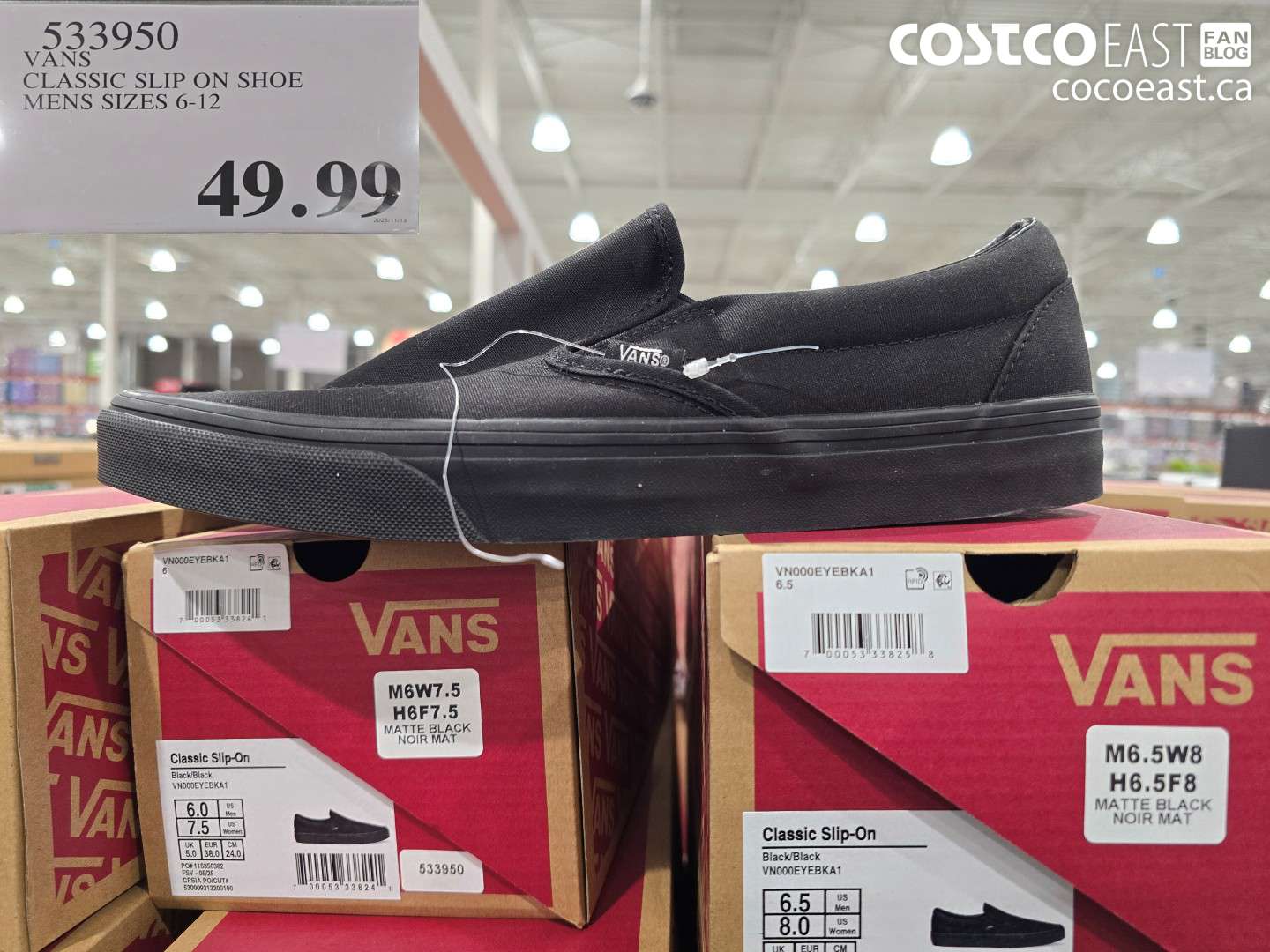 533950 VANS CLASSIC SLIP ON SHOE MENS SIZES 6-12 $49.99