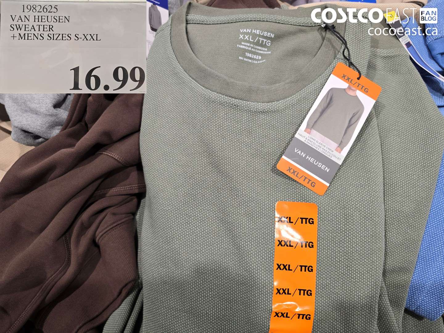 1982625 VAN HEUSEN SWEATER +MENS SIZES S-XXL $16.99