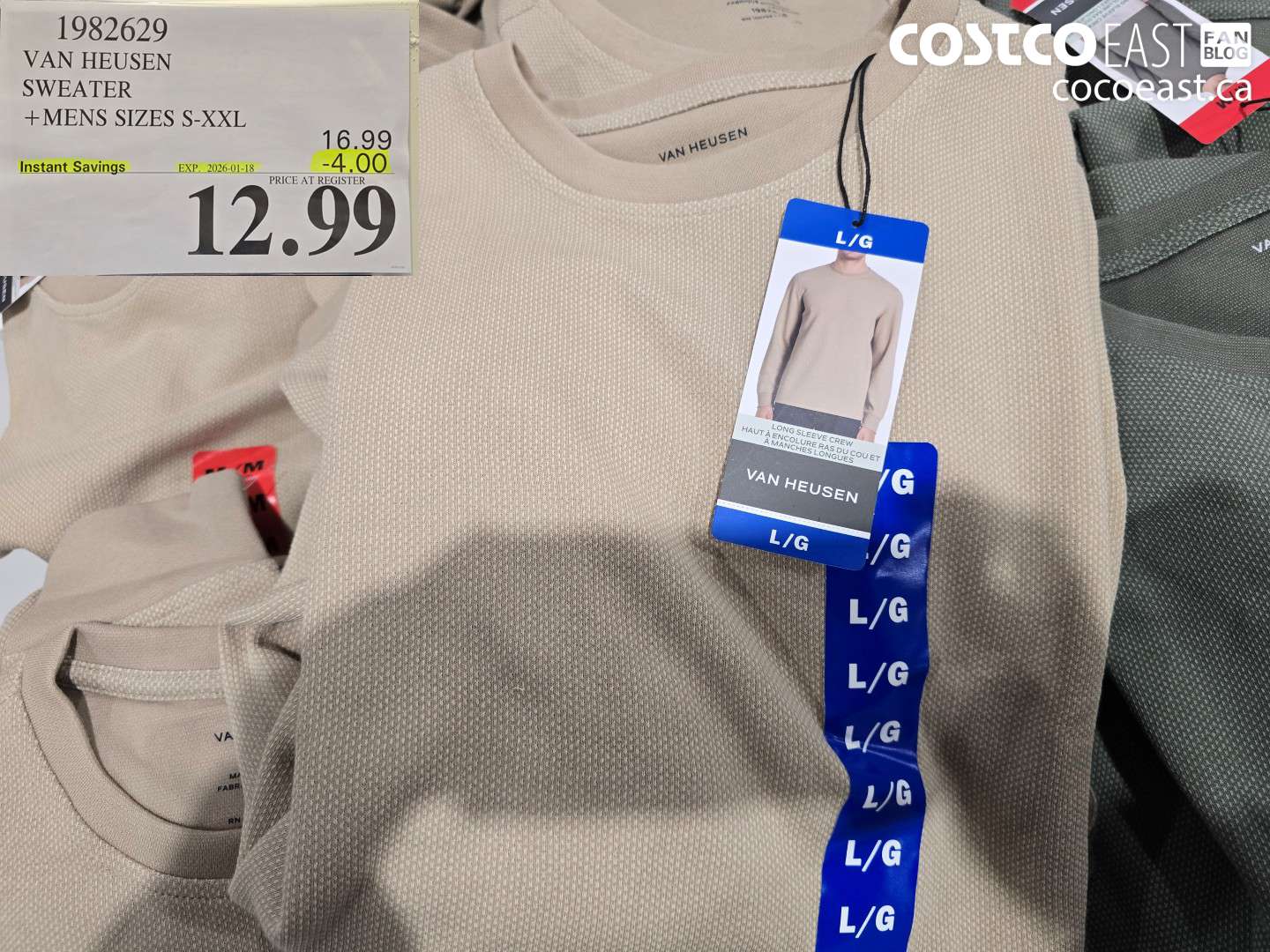 1982629 VAN HEUSEN SWEATER + MENS SIZES S-XXL ($4.00 INSTANT SAVINGS EXPIRES ON 2026-01-18) $12.99