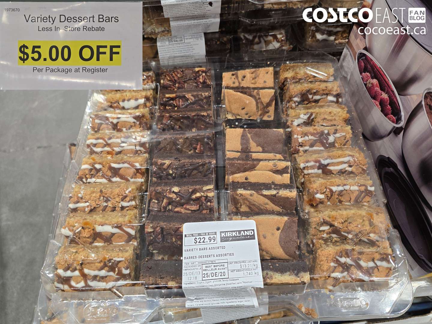 1973670 VARIETY DESSERT BARS ($5.00 INSTANT SAVINGS)