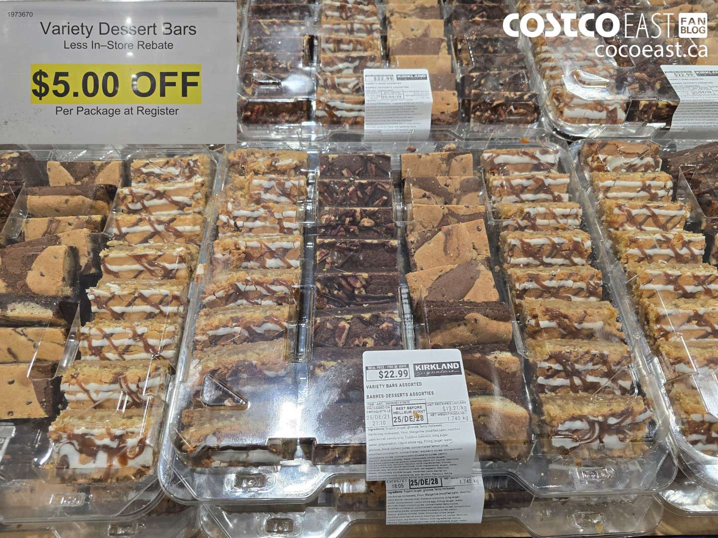 1973670 VARIETY DESSERT BARS ($5.00 INSTANT SAVINGS)