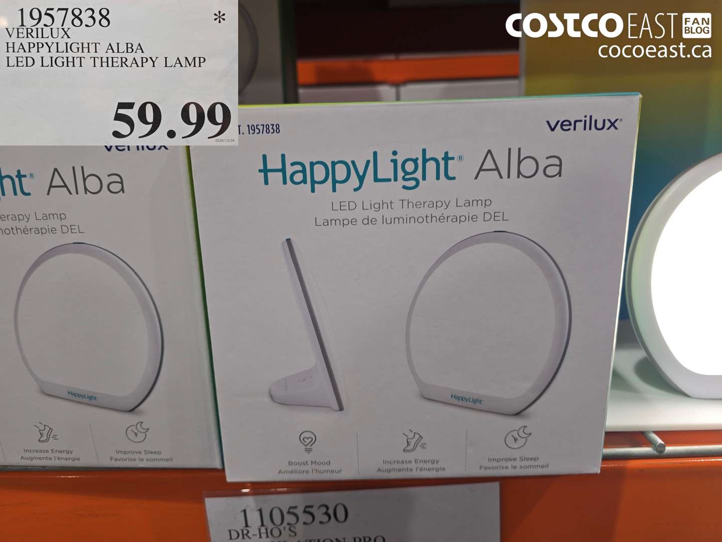 1957838 VERILUX HAPPYLIGHT ALBA LED LIGHT THERAPY LAMP $59.99
