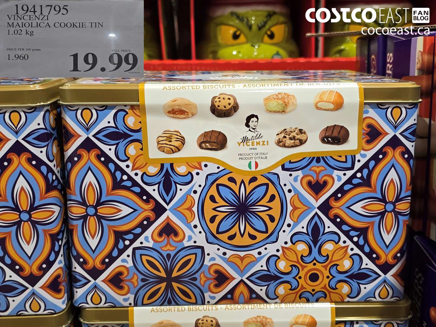 1941795 VINCENZI MAIOLICA COOKIE TIN 1.02 kg $19.99