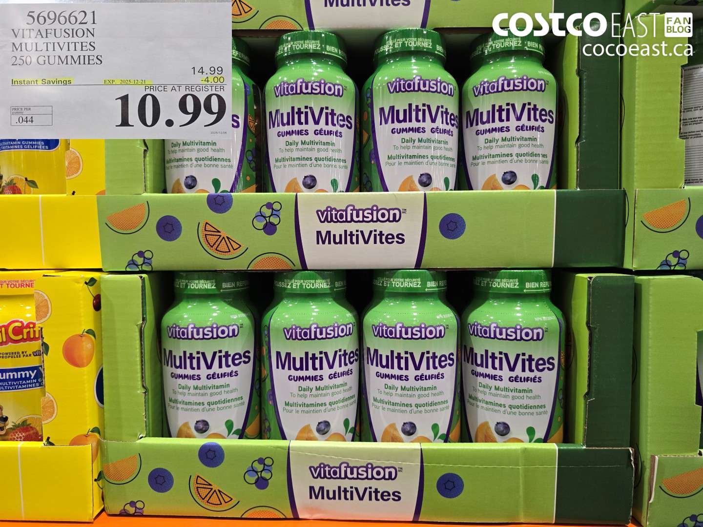 569662 VITAFUSION MULTIVITES 250 GUMMIES ($4.00 INSTANT SAVINGS EXPIRES ON 2025-12-21) $10.99