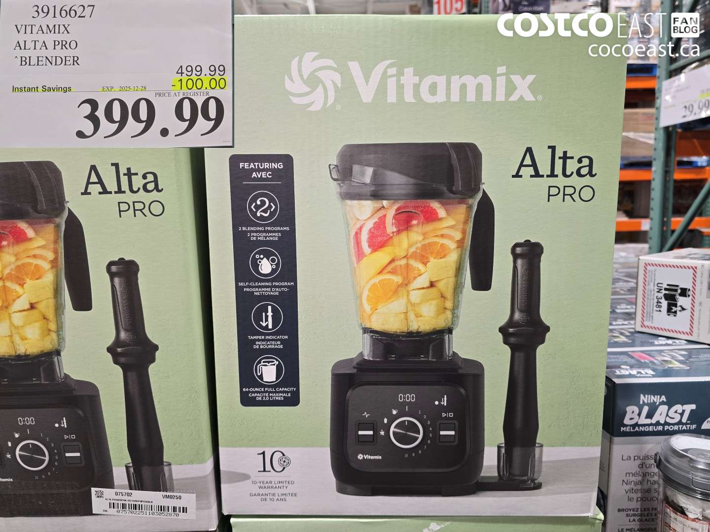 3916627 VITAMIX ALTA PRO BLENDER ($100.00 INSTANT SAVINGS EXPIRES ON 2025-12-28) $399.99