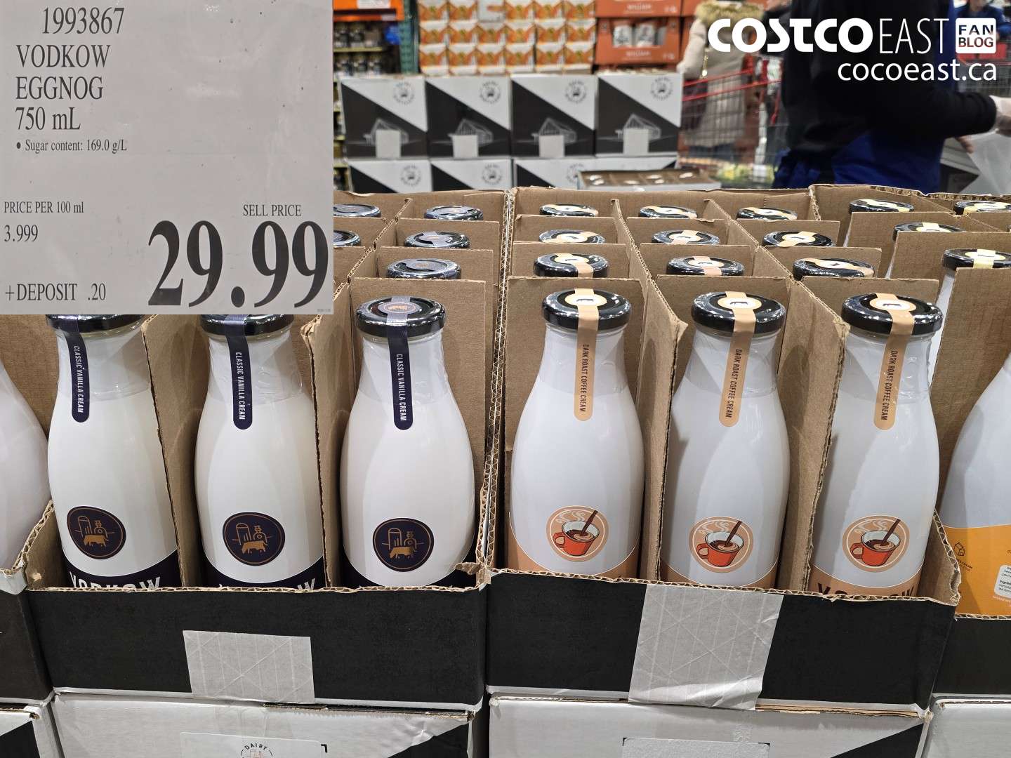 1993867 VODKOW EGGNOG 750 mL $29.99