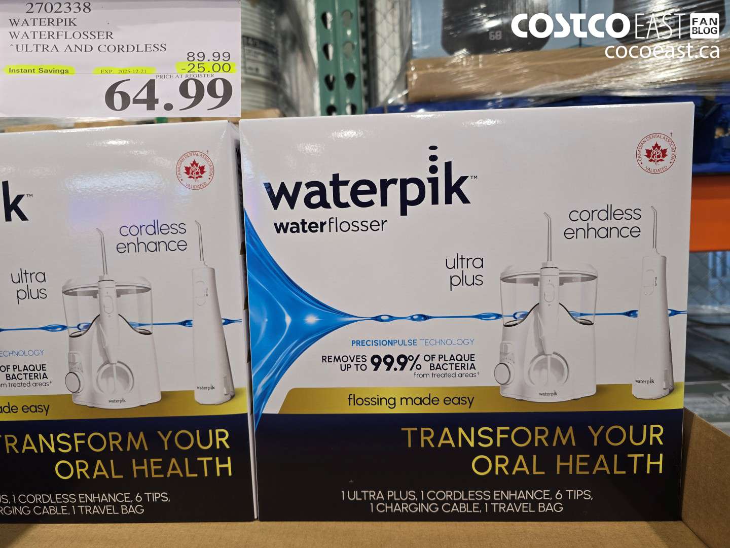 2702338 WATERPIK WATERFLOSSER ‘ULTRA AND CORDLESS ($25.00 INSTANT SAVINGS EXPIRES ON 2025-12-21) $64.99