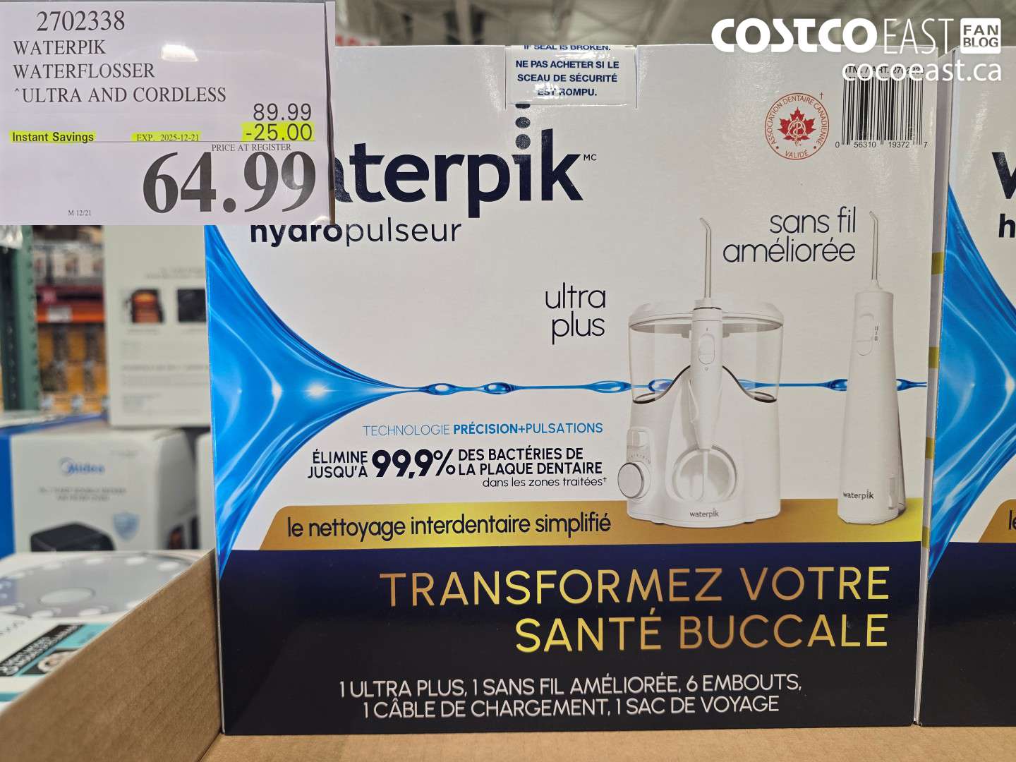 2702338 WATERPIK WATERFLOSSER ‘ULTRA AND CORDLESS ($25.00 INSTANT SAVINGS EXPIRES ON 2025-12-21) $64.99