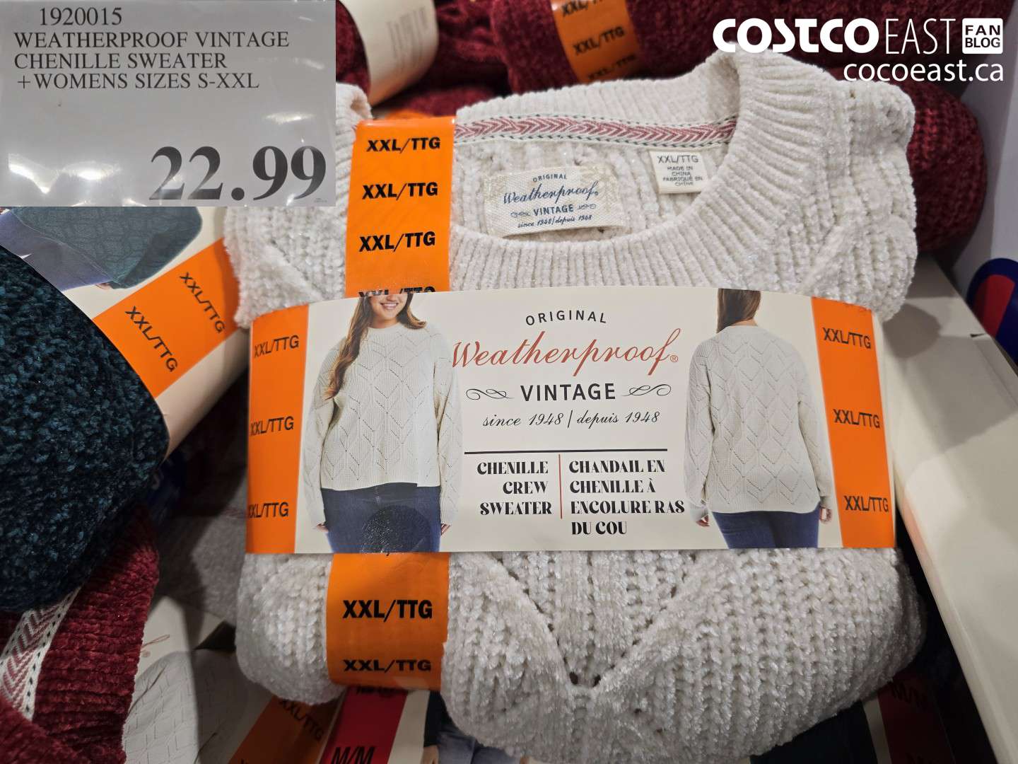 1920015 WEATHERPROOF VINTAGE CHENILLE SWEATER +WOMENS SIZES S-XXL  $22.99