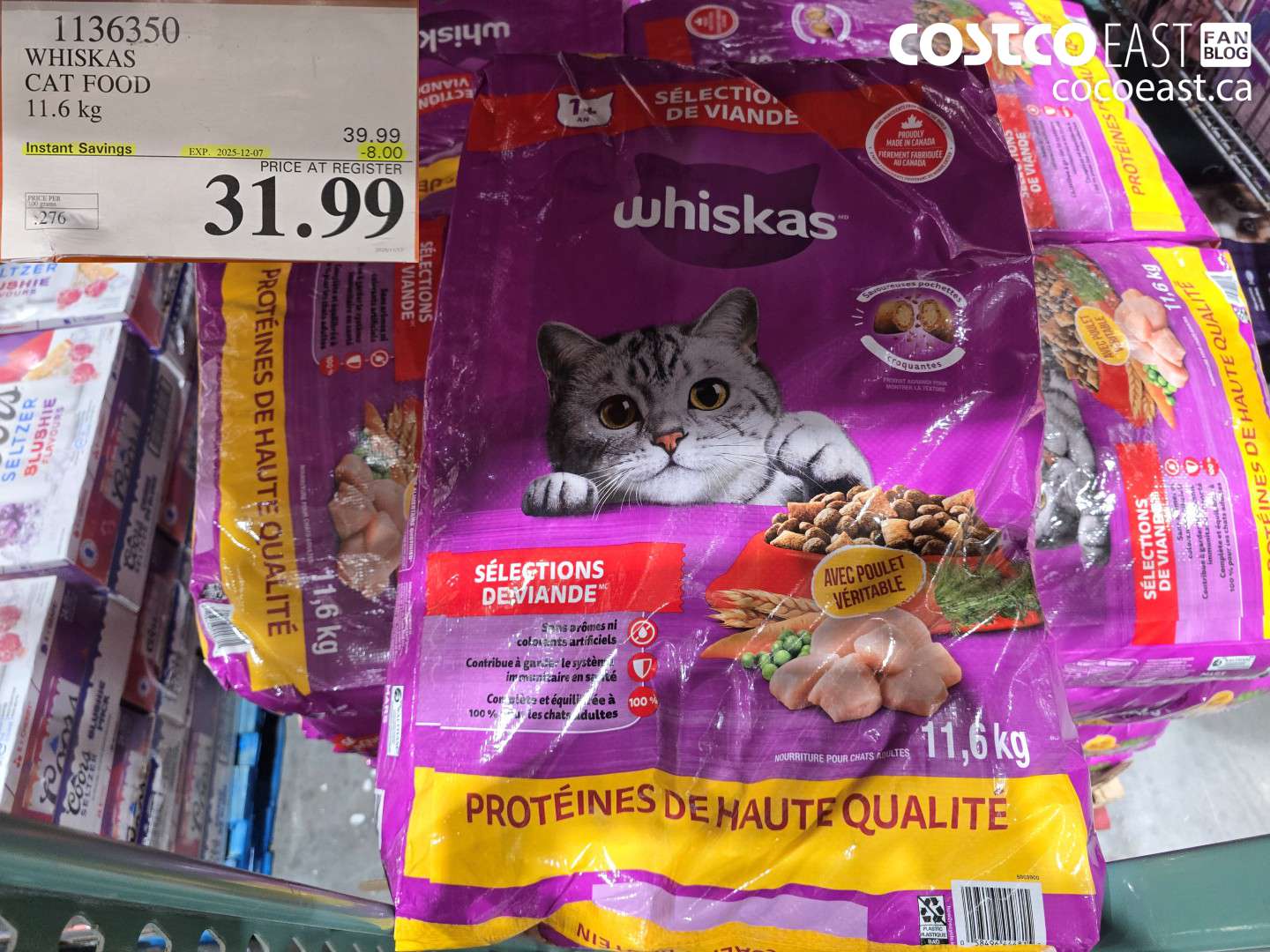 1136350 WHISKAS DRY CAT FOOD 11.6 kg ($8.00 INSTANT SAVINGS EXPIRES ON 2025-12-07) $31.99