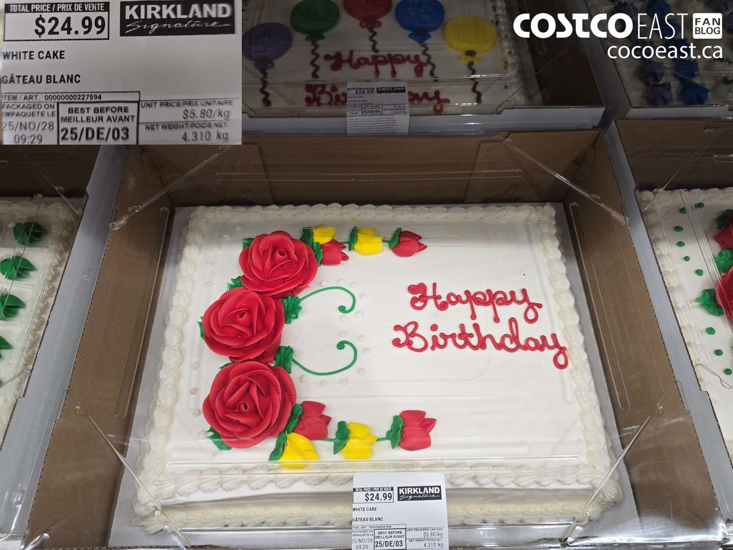 227594 WHITE CAKE $24.99