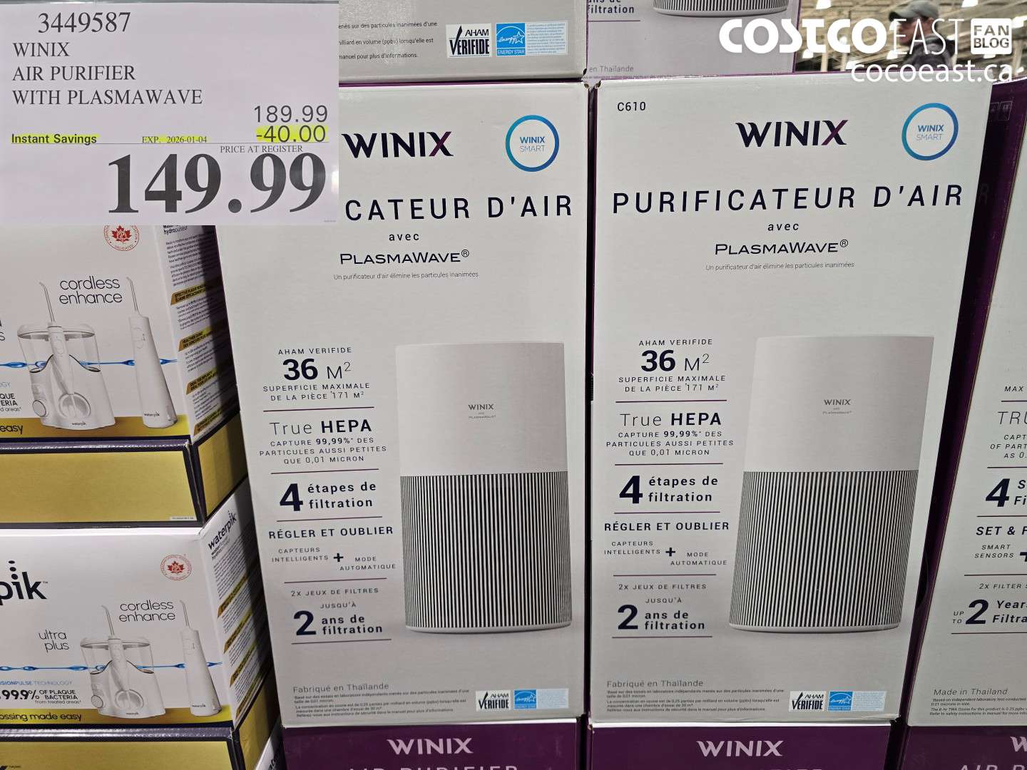 3449587 WINIX AIR PURIFIER WITH PLASMAWAVE ($40.00 INSTANT SAVINGS EXPIRES ON 2026-01-04) $149.99