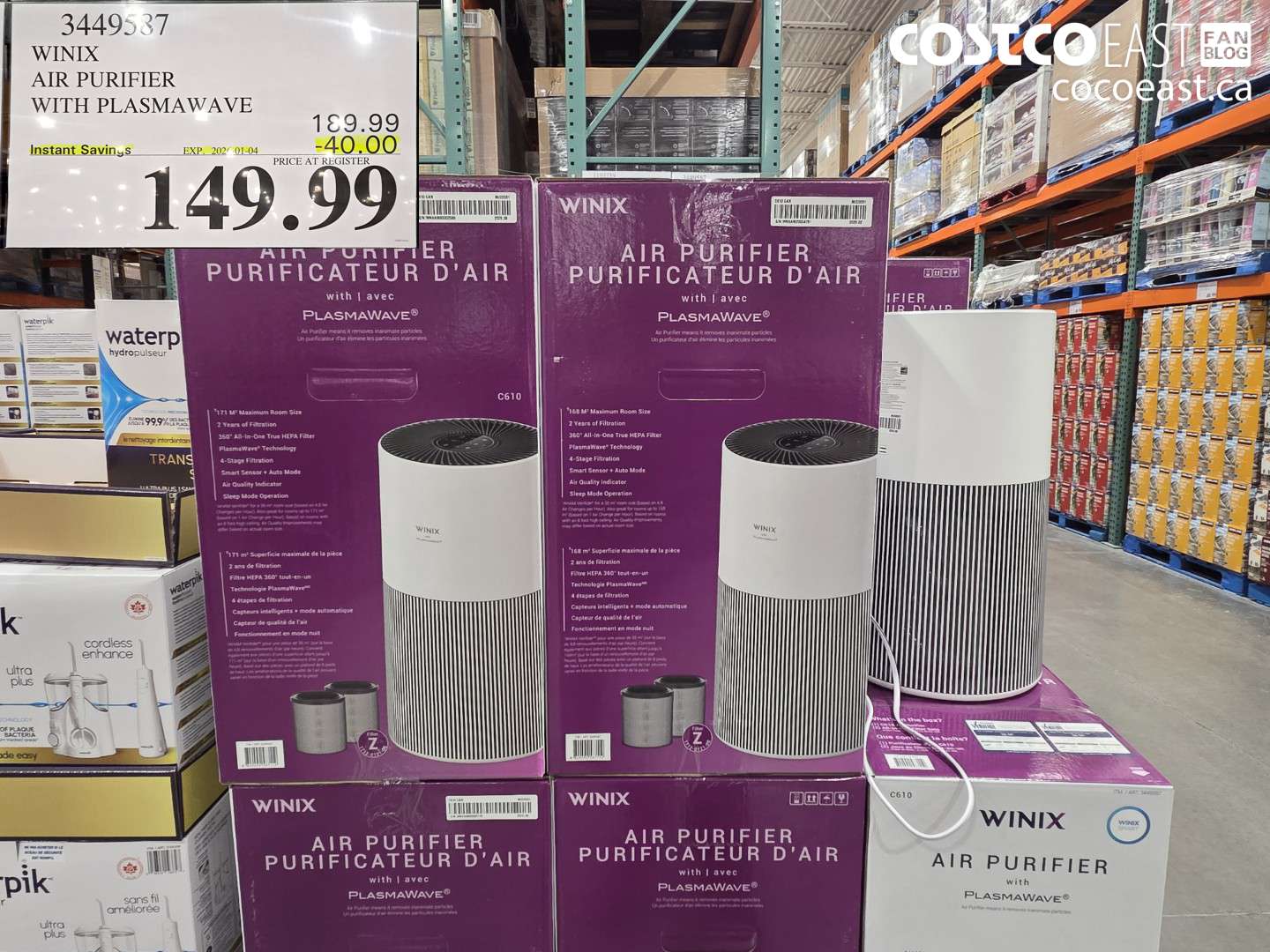 3449587 WINIX AIR PURIFIER WITH PLASMAWAVE ($40.00 INSTANT SAVINGS EXPIRES ON 2026-01-04) $149.99