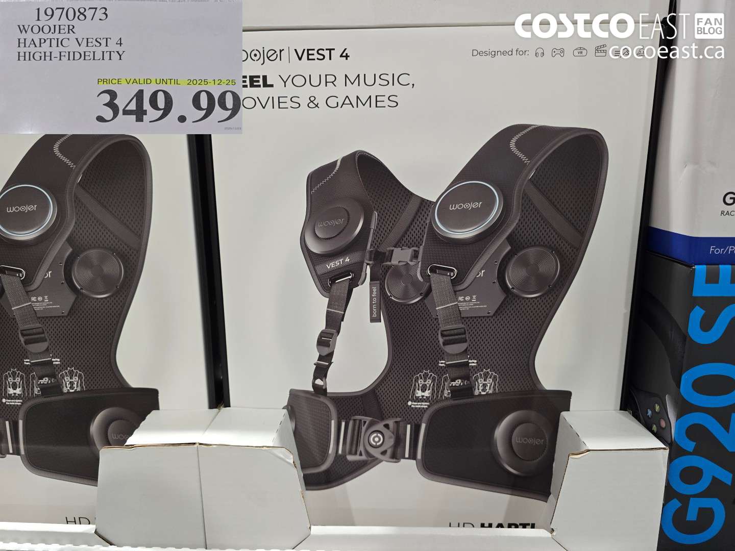 1970873 WOOJER HAPTIC VEST 4 HIGH-FIDELITY $349.99