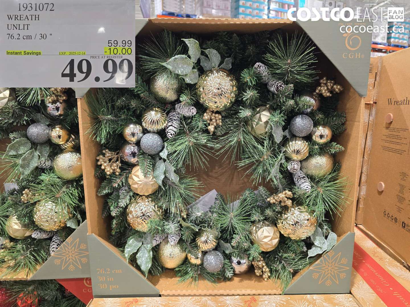 1931072 WREATH UNLIT 76.2 CM / 30