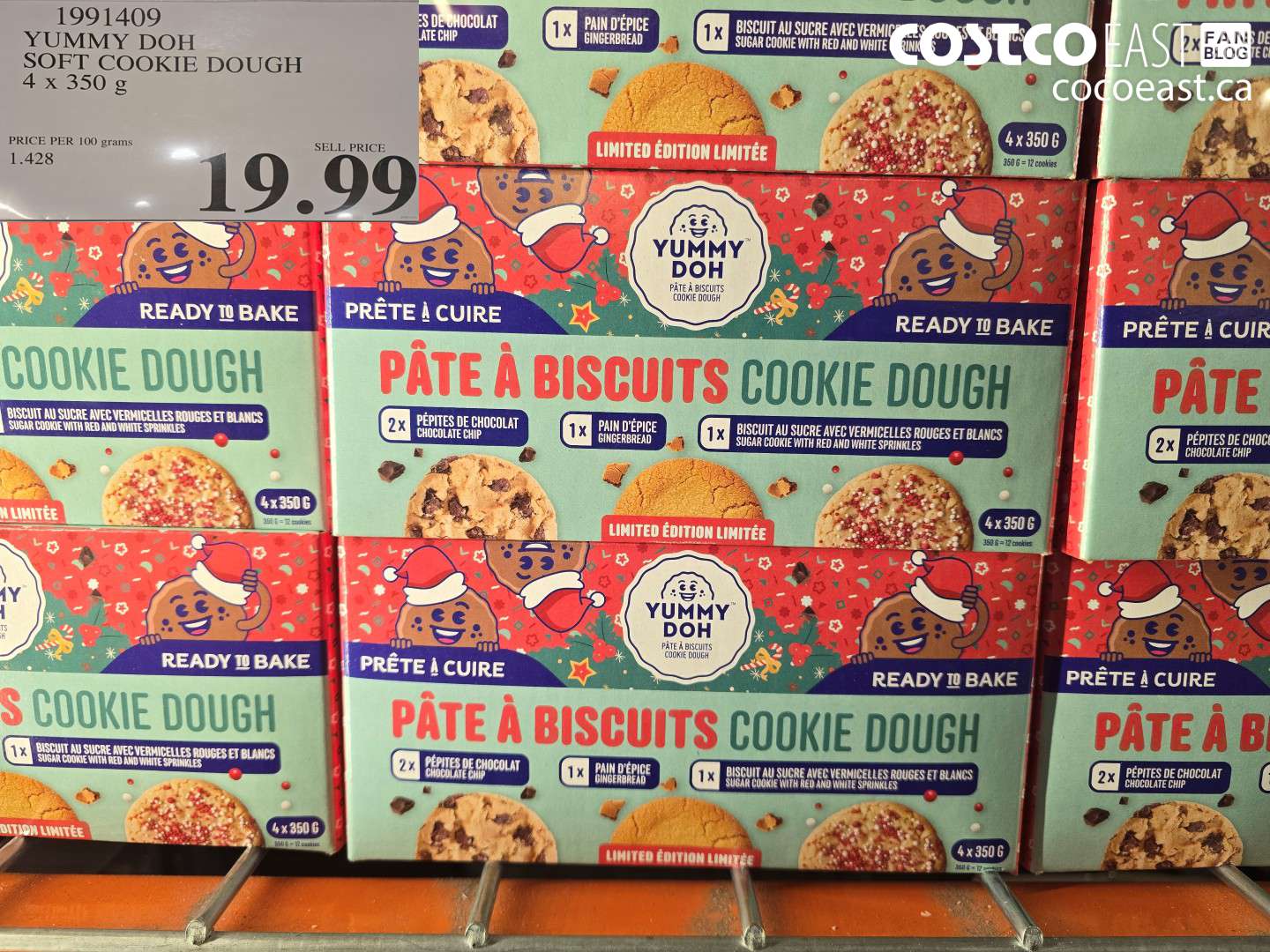1991409 YUMMY DOH SOFT COOKIE DOUGH 4 x 350 g $19.99