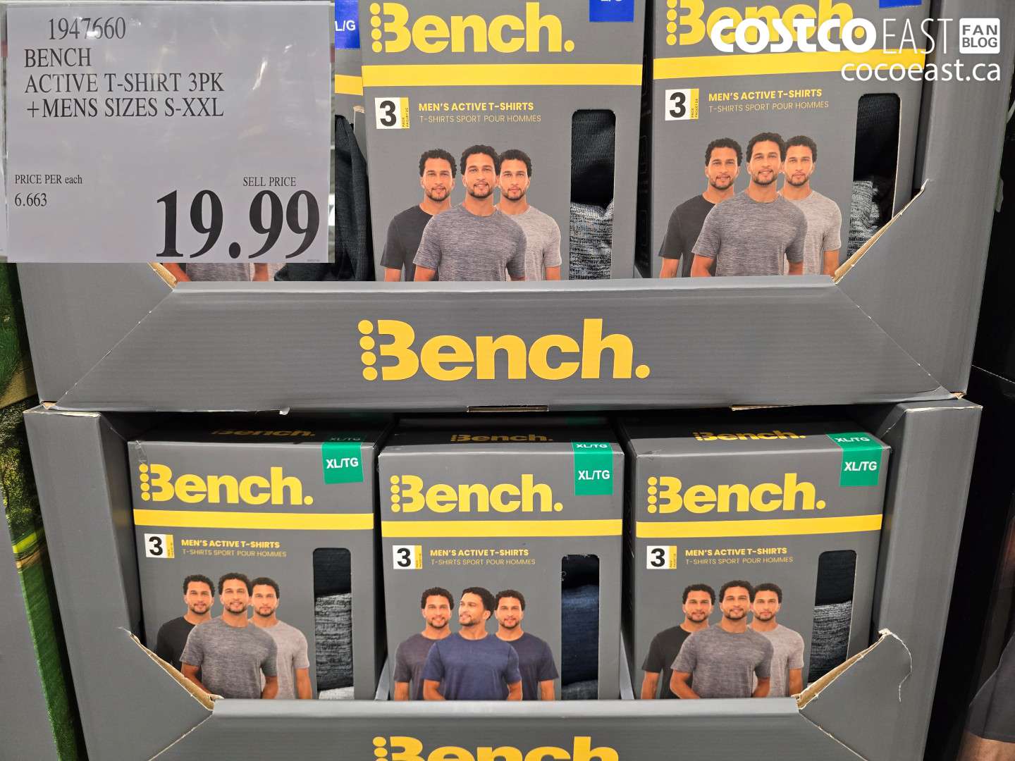 1947660 ACTIVE T-SHIRT 3PK +MENS SIZES S-XXL $19.99