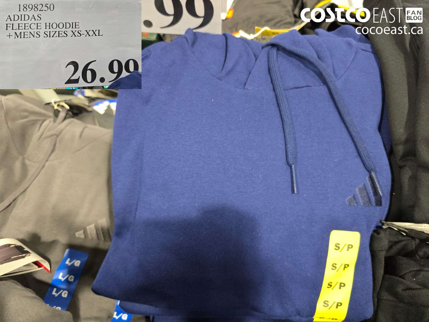 1898250 ADIDAS FLEECE HOODIE + MENS SIZES XS-XXL $26.99