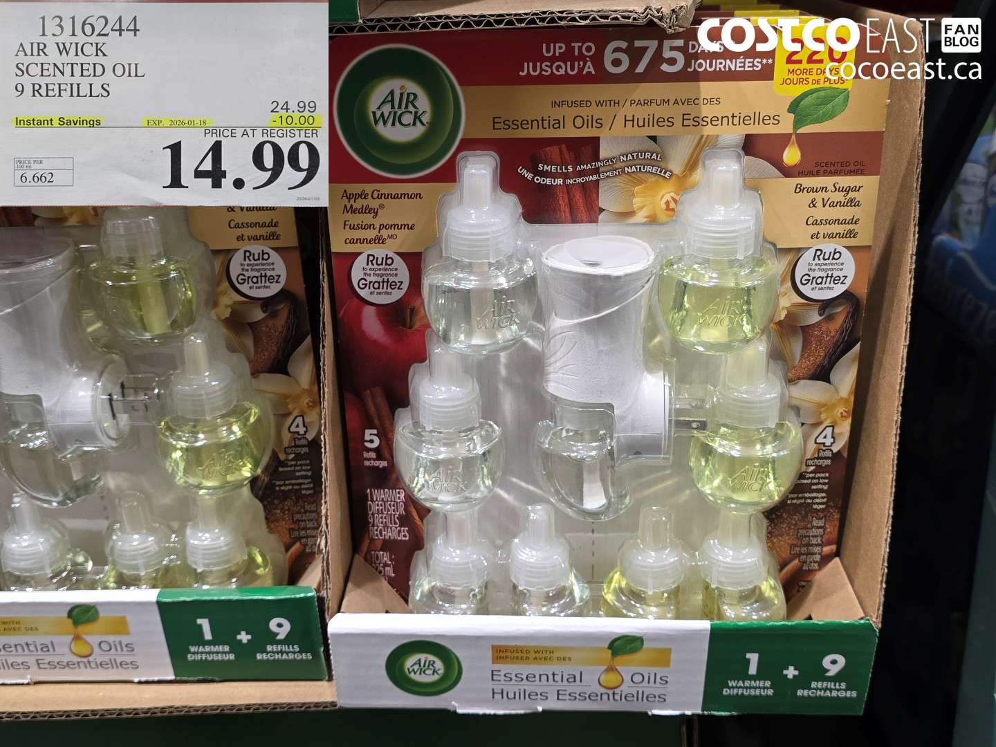 1316244 AIR WICK SCENTED OIL 9 REFILLS ($10.00 INSTANT SAVINGS EXPIRES ON 2026-01-18) $14.99