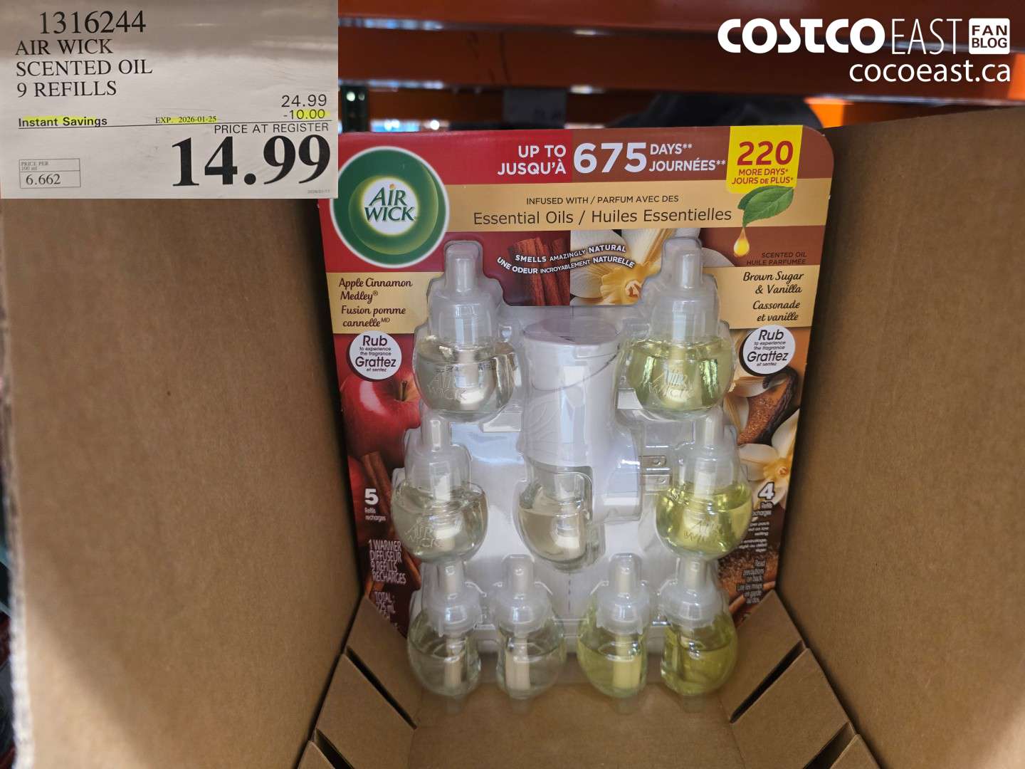 1316244 AIR WICK SCENTED OIL 9 REFILLS ($10.00 INSTANT SAVINGS EXPIRES ON 2026-01-25) $14.99