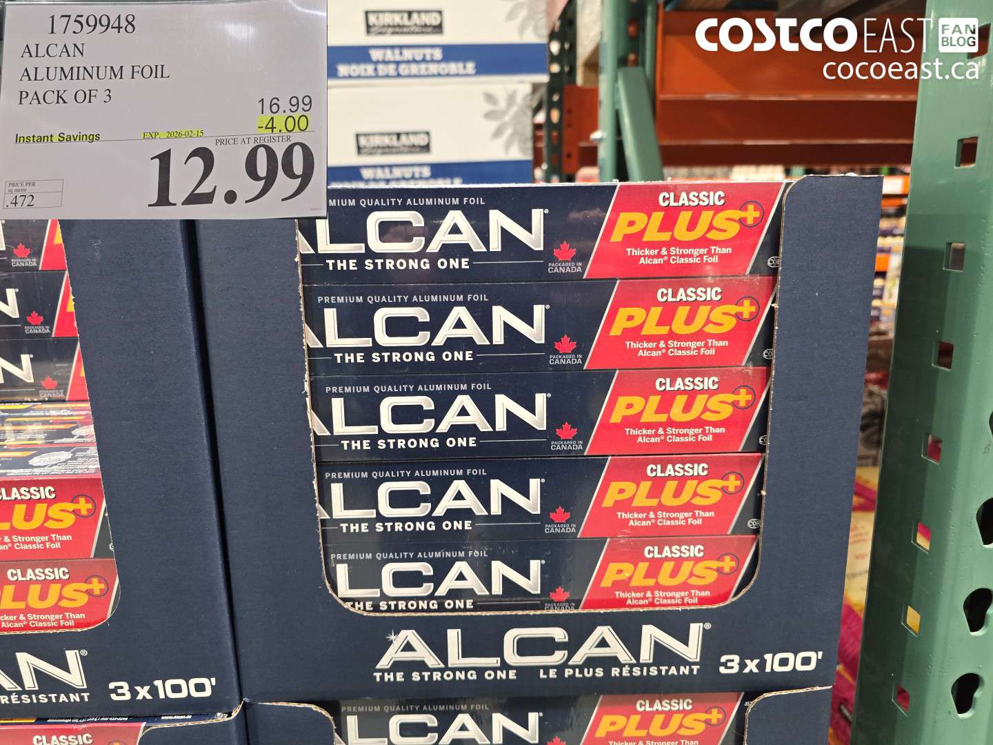 1759948 ALCAN ALUMINUM FOIL PACK OF 3 ($4.00 INSTANT SAVINGS EXPIRES ON 2026-02-15) $12.99