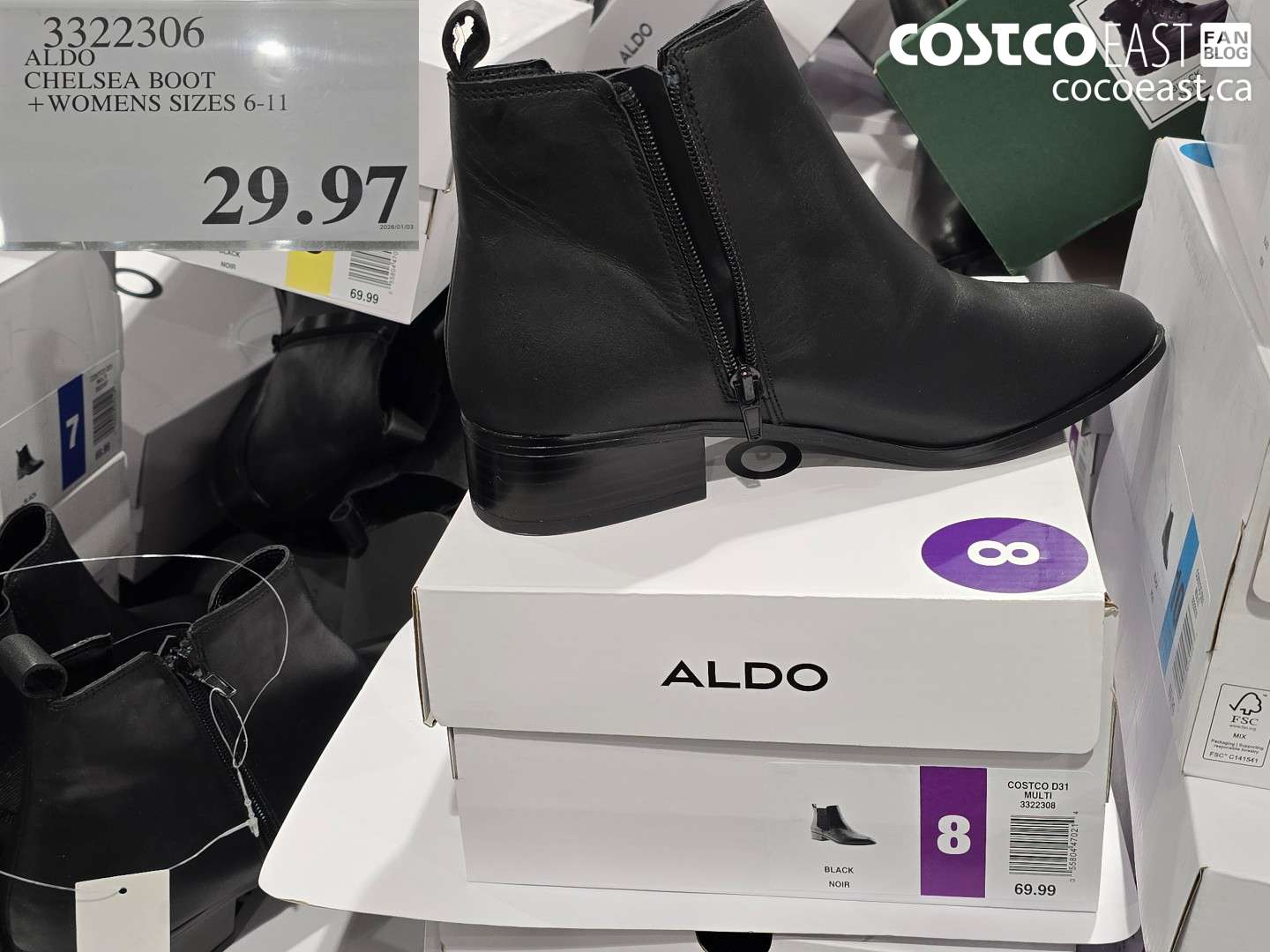 3322306 ALDO CHELSEA BOOT +WOMENS SIZES 6-11 $29.97