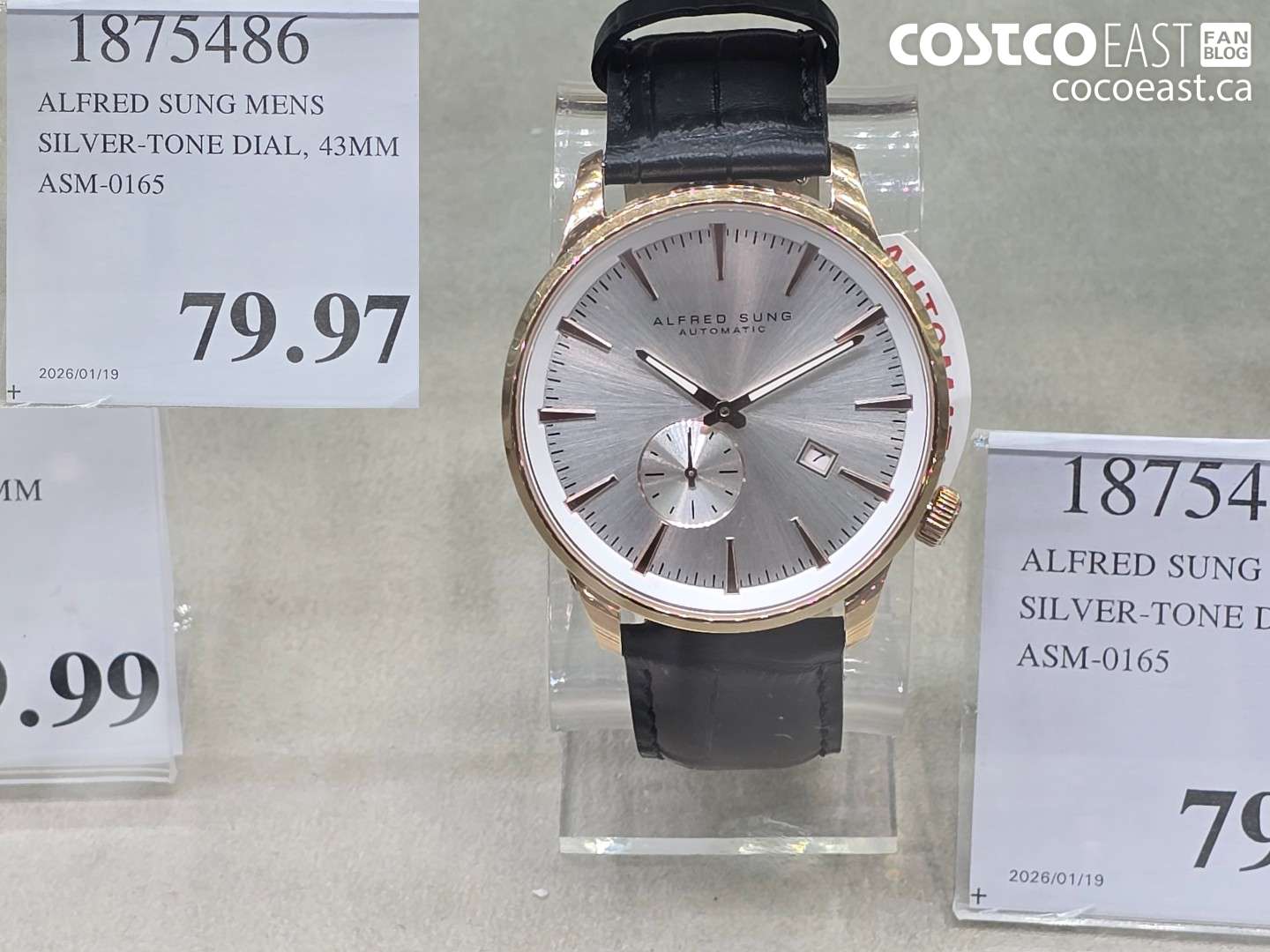 1875486 ALFRED SUNG MENS SILVER-TONE DIAL, 43MM ASM-0165 $79.97