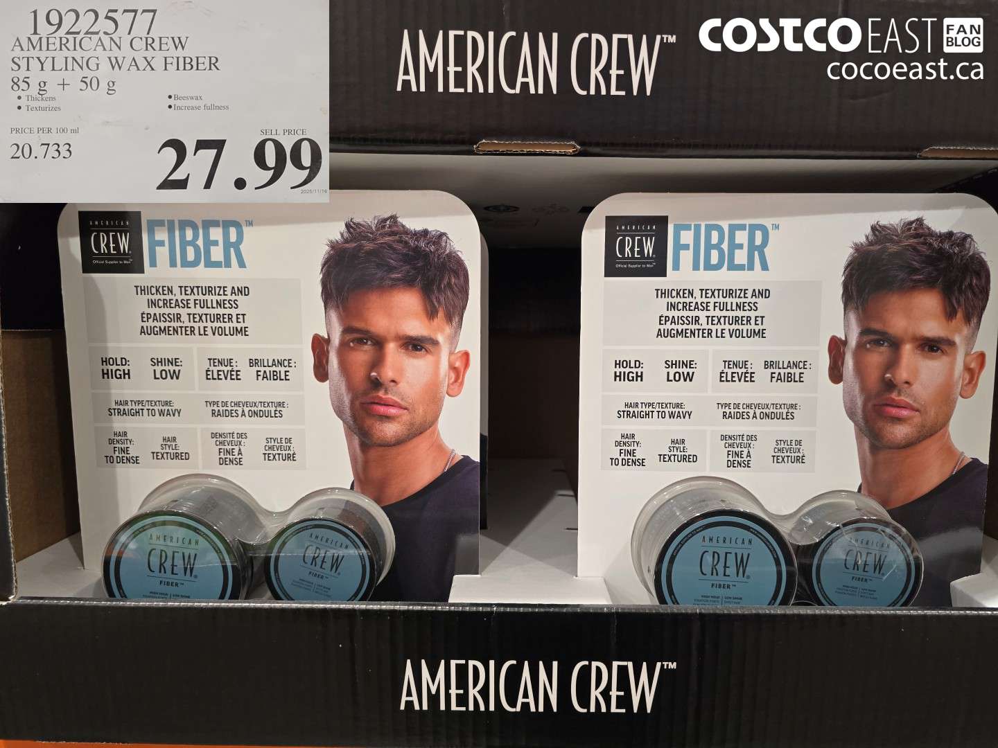 1922577 AMERICAN CREW STYLING WAX FIBER 85g + 50G $27.99