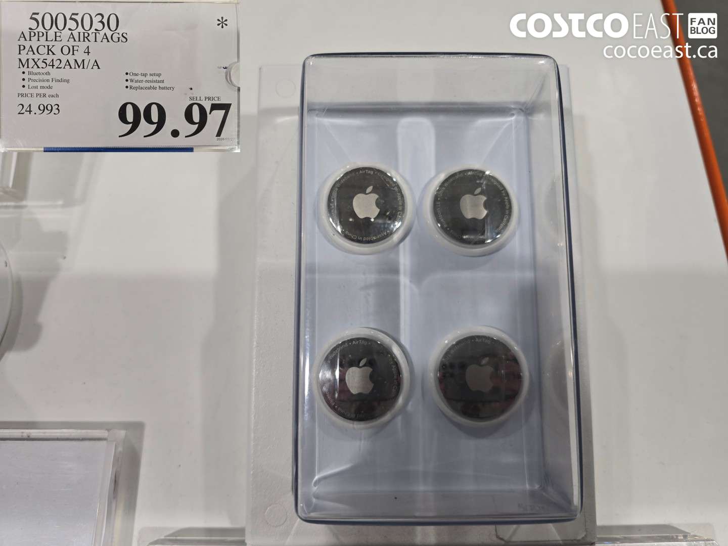 5005030 APPLE AIRTAGS PACK OF 4 MX542AM/A $99.97