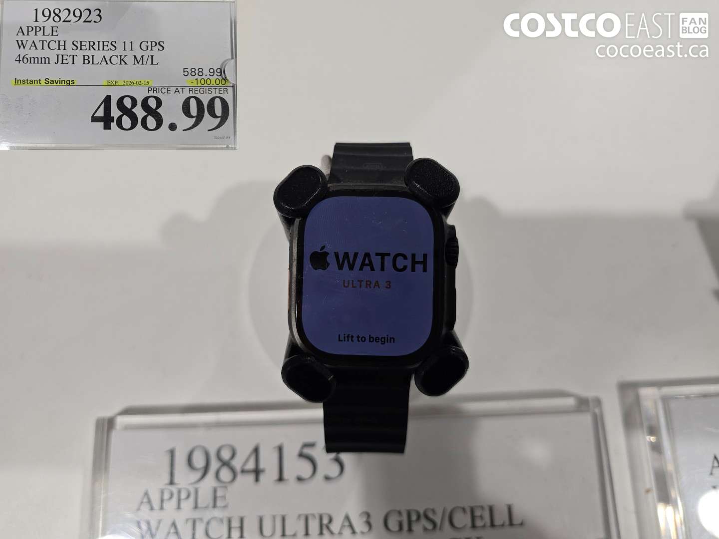 1982923 APPLE WATCH SERIES 11 GPS 46mm JET BLACK M/L ($100.00 INSTANT SAVINGS EXPIRES ON 2026-02-15) $488.99