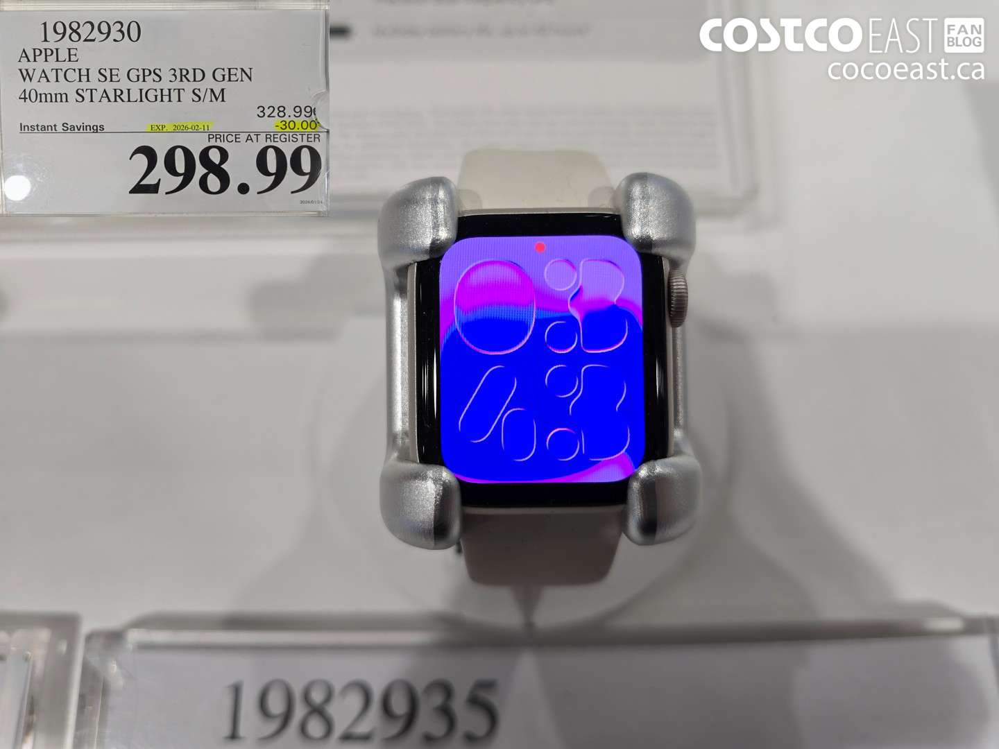 1982930 APPLE WATCH SE GPS 3RD GEN 40mm STARLIGHT S/M ($30.00 INSTANT SAVINGS EXPIRES ON 2026-02-11) $298.99